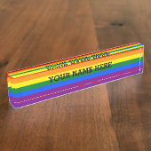 RAINBOW VLAGKLEUREN + jouw tekst Naambordje (Zijkant)