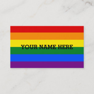 RAINBOW VLAGKLEUREN + jouw tekst Visitekaartje