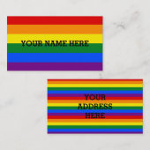 RAINBOW VLAGKLEUREN + jouw tekst Visitekaartje (Voorkant / Achterkant)