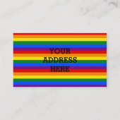 RAINBOW VLAGKLEUREN + jouw tekst Visitekaartje (Achterkant)