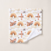 Rainbow-vliegtuigpatroon voor de Waterverf van Cut Bad Handdoek (Wasdoekje)