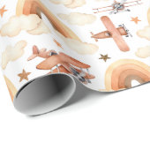 Rainbow-vliegtuigpatroon voor de Waterverf van Cut Cadeaupapier (Rol Hoek)