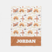 Rainbow-vliegtuigpatroon voor de Waterverf van Cut Fleece Deken (Voorkant)