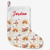 Rainbow-vliegtuigpatroon voor de Waterverf van Cut Kleine Kerstsok (Voorkant)