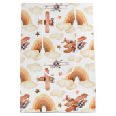 Rainbow-vliegtuigpatroon voor de Waterverf van Cut Medium Cadeauzakje (Achterkant)