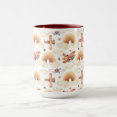 Rainbow-vliegtuigpatroon voor de Waterverf van Cut Mok (Midden)