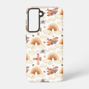 Rainbow-vliegtuigpatroon voor de Waterverf van Cut Samsung Galaxy Hoesje