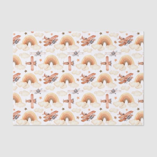 Rainbow-vliegtuigpatroon voor de Waterverf van Cut Tissuepapier (Voorkant)