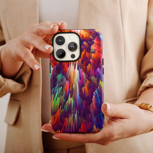 Rainbow Volcanic Abstract | iPhone 14 Hoesje-Mate Case-Mate iPhone Case
