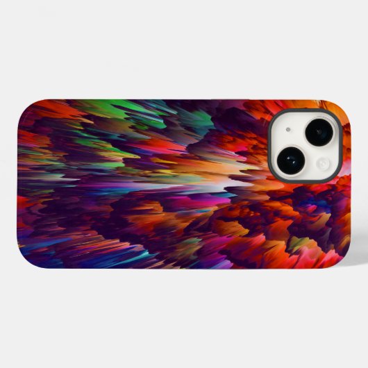 Rainbow Volcanic Abstract | iPhone 14 Hoesje-Mate Case-Mate iPhone Case (Achterkant (horizontaal))