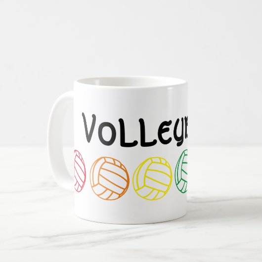 Rainbow Volleybal Mok (Voorkant links)