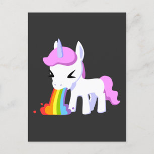 RAINBOW VOMIT UNICORN BRIEFKAARTEN