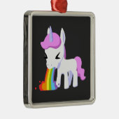RAINBOW VOMIT UNICORN CERAMIC ORNAMENT (Rechts)