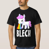 RAINBOW VOMIT UNICORN FUNNY Dark T-Shirts (Voorkant)