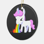 RAINBOW VOMIT UNICORN KERAMISCH ORNAMENT (Links)