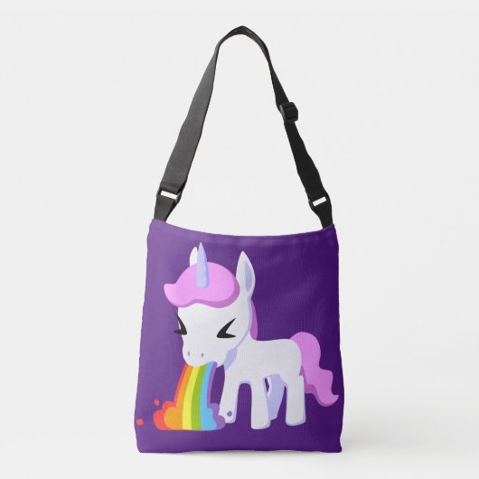 RAINBOW VOMIT UNICORSE PURSE CROSSBODY BAG TAS (Voorkant)