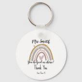 Rainbow voor dankzegging voor je leraar sleutelhanger (Achterkant)