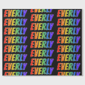 Rainbow Voornaam "ALLEMAAL"; vun & kleurrijk Cadeaupapier (Vlak)