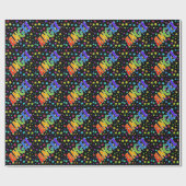 Rainbow voornaam "ANGEL" + sterren Cadeaupapier (Vlak)