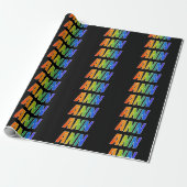 Rainbow Voornaam "ANN"; vun & kleurrijk Cadeaupapier (Uitgerold)