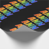 Rainbow Voornaam "ANN"; vun & kleurrijk Cadeaupapier (Hoek)