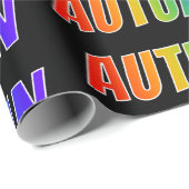 Rainbow Voornaam "AUTUMN"; vun & kleurrijk Cadeaupapier (Rol Hoek)