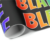Rainbow Voornaam "BLAKE"; vun & kleurrijk Cadeaupapier (Rol Hoek)