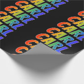 Rainbow Voornaam "CARL"; vun en kleurrijk Cadeaupapier (Hoek)