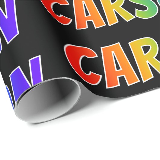 Rainbow Voornaam "CARSON"; vun & kleurrijk Cadeaupapier (Rol Hoek)