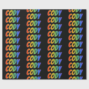 Rainbow Voornaam "CODY"; vun & kleurrijk Cadeaupapier