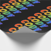 Rainbow Voornaam "CODY"; vun & kleurrijk Cadeaupapier (Hoek)