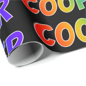 Rainbow Voornaam "COOPER"; vun en kleurrijk Cadeaupapier (Rol Hoek)