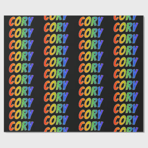 Rainbow Voornaam "CORY"; vun & kleurrijk Cadeaupapier