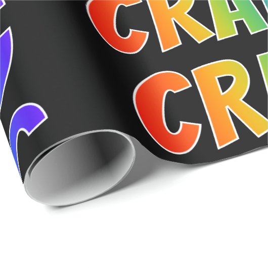 Rainbow Voornaam "CRAIG"; vun en kleurrijk Cadeaupapier (Rol Hoek)