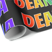 Rainbow Voornaam "DEANNA"; vun & kleurrijk Cadeaupapier (Rol Hoek)