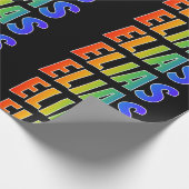 Rainbow Voornaam "ELIAS"; vun & kleurrijk Cadeaupapier (Hoek)