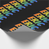Rainbow Voornaam "ERIC"; vun & kleurrijk Cadeaupapier (Hoek)