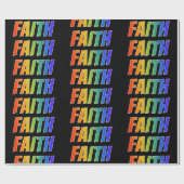 Rainbow Voornaam "FAITH"; vun & kleurig Cadeaupapier (Vlak)