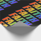 Rainbow Voornaam "FAITH"; vun & kleurig Cadeaupapier (Hoek)