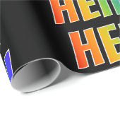 Rainbow Voornaam "HEIDI"; vun & kleurrijk Cadeaupapier (Rol Hoek)