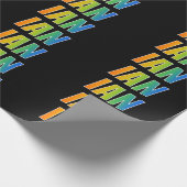 Rainbow Voornaam "IAN"; vun & kleurrijk Cadeaupapier (Hoek)