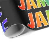 Rainbow Voornaam "JAMIE"; vun & kleurrijk Cadeaupapier (Rol Hoek)