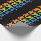 Rainbow Voornaam "KYLE"; vun en kleurrijk Cadeaupapier (Hoek)