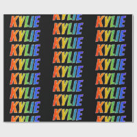 Rainbow Voornaam "KYLIE"; vun en kleurrijk