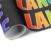 Rainbow Voornaam "LANCE"; vun & kleurrijk Cadeaupapier (Rol Hoek)