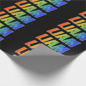 Rainbow Voornaam "LIAM"; vun & kleurrijk Cadeaupapier (Hoek)