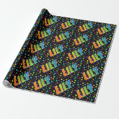 Rainbow Voornaam "LILY" + sterren Cadeaupapier (Uitgerold)