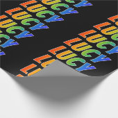 Rainbow Voornaam "LUCY"; vun & kleurrijk Cadeaupapier (Hoek)