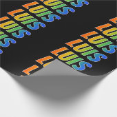 Rainbow Voornaam "LUIS"; vun & kleurrijk Cadeaupapier (Hoek)