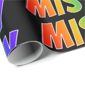 Rainbow Voornaam "MISTY"; vun & kleurig Cadeaupapier (Rol Hoek)